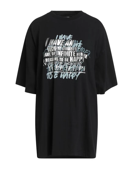 Женская футболка VETEMENTS, чёрная