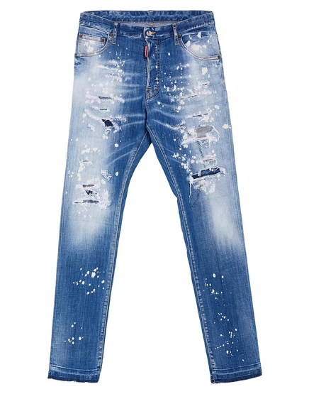 Мужские зауженные джинсы DSquared2 PAPERMAG, синие