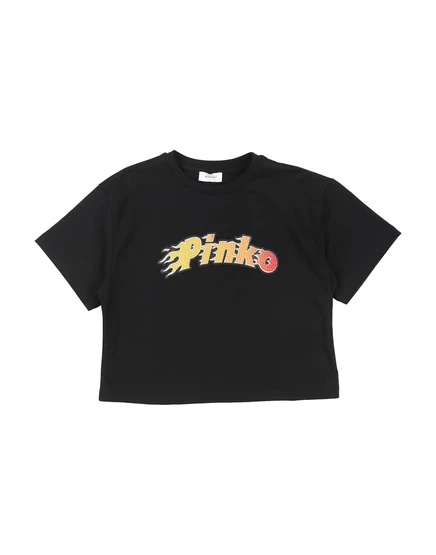 Женская футболка PINKO UP с принтом, черная