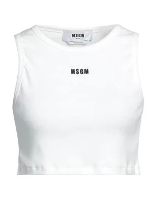 MSGM Топ без рукавов белый