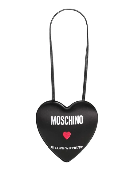 Женская сумка Moschino Papermag, атласная, черная