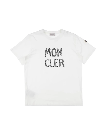 Детская футболка Moncler, белая