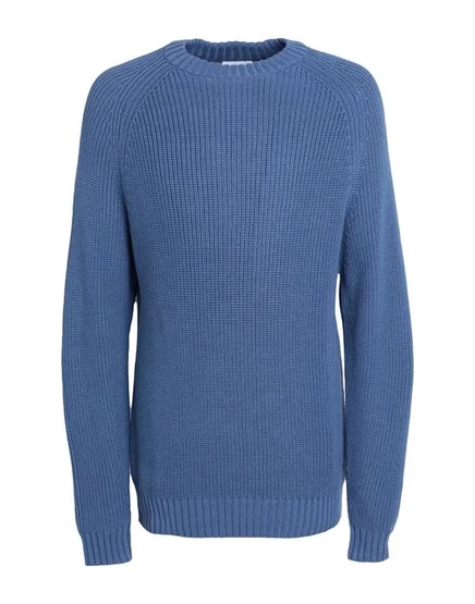 Свитер Topman из хлопка и акрила, пастельно-синий