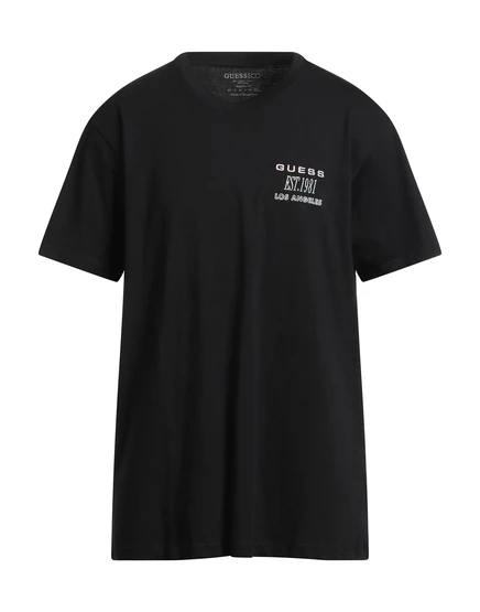Мужская футболка Guess из органического хлопка, чёрная