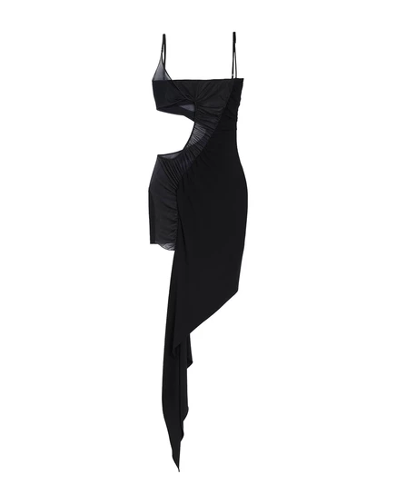 Женское платье Mugler PAPERMAG по фигуре, черное