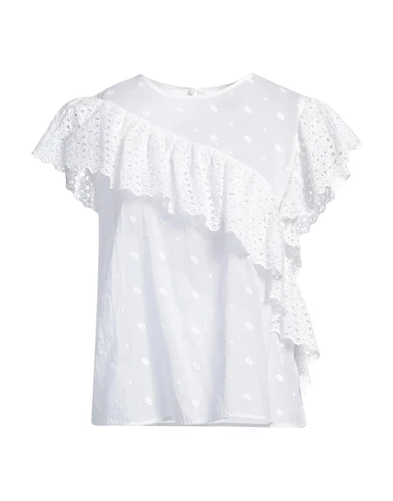 Женский топ marant toile papermag с рюшами, белый