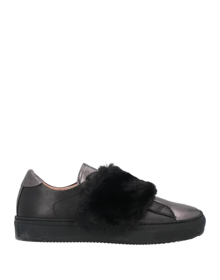 Женские кроссовки Pollini Papermag, кожаные, черные