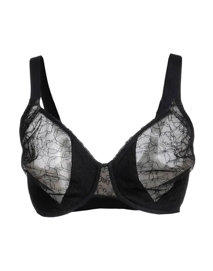 Женский бюстгальтер Donna Karan из тюля и кружева, чёрный