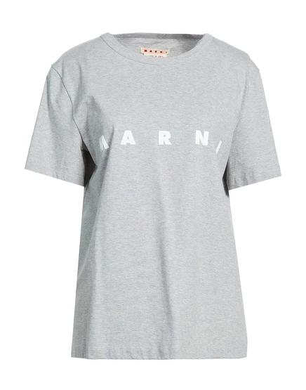 Женская футболка Marni с логотипом, серая