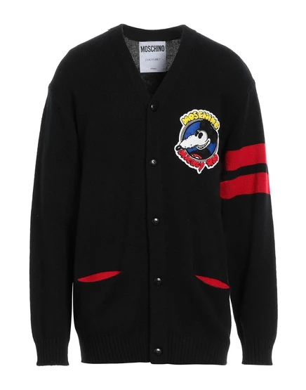 Мужской кардиган Moschino шерстяной, чёрный