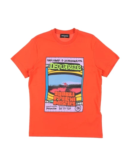 Детская футболка DSquared2 Junior, оранжевая