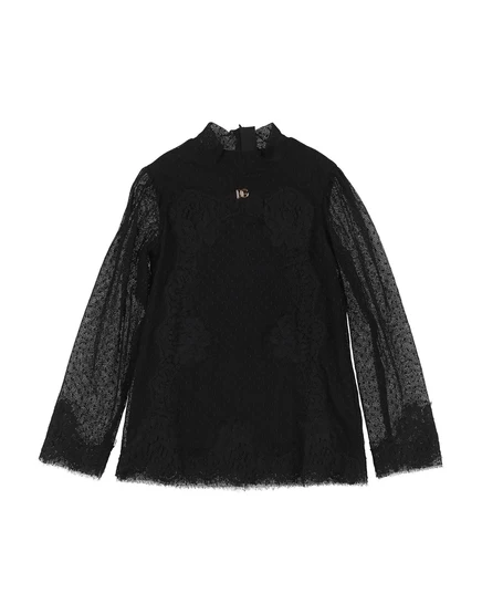 Женский топ Dolce & Gabbana Junior кружевной, черный