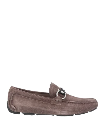 Мужские мокасины Ferragamo Hamish замшевые, свинцово-серые