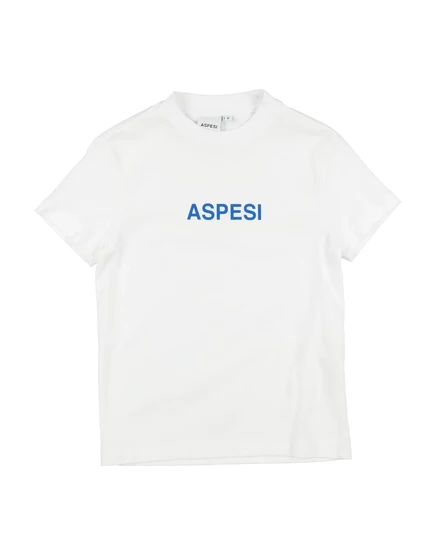 Детская футболка Aspesi с принтом, белая