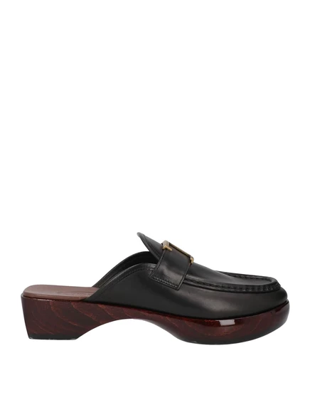 Женские сабо Tod's Hamish, кожаные, черные
