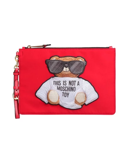Женский клатч Moschino PAPERMAG, бордовый