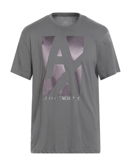Мужская футболка Armani Exchange JADR с логотипом, серая