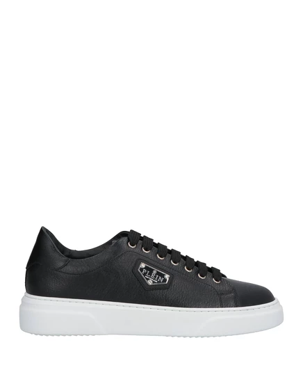 Мужские низкие кеды Philipp Plein кожаные, чёрные