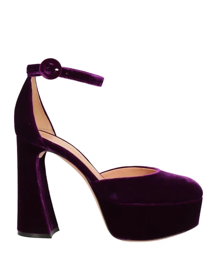 Женские классические туфли Gianvito Rossi бархатные, фиолетовые