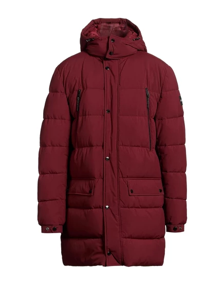 Мужское стеганое пальто Boss Inseason, бордовое