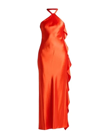 MAX MARA STUDIO Длинное платье томатный