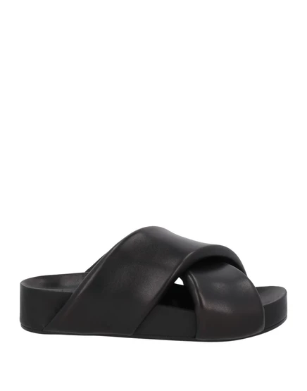 Женские кожаные сандалии Jil Sander, черные