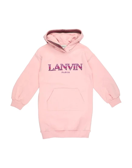 Детская толстовка Lanvin с капюшоном, розовая