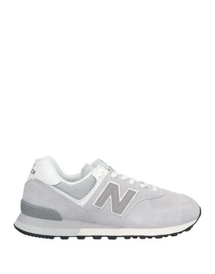 Кеды New Balance из кожи, светло-серые