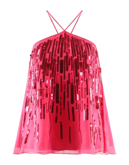 Женский топ Blumarine PAPERMAG с пайетками, фуксия