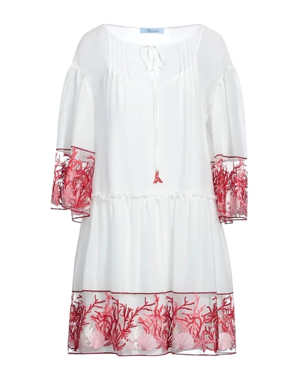 Женское мини-платье Blumarine Papermag, хлопок, белое