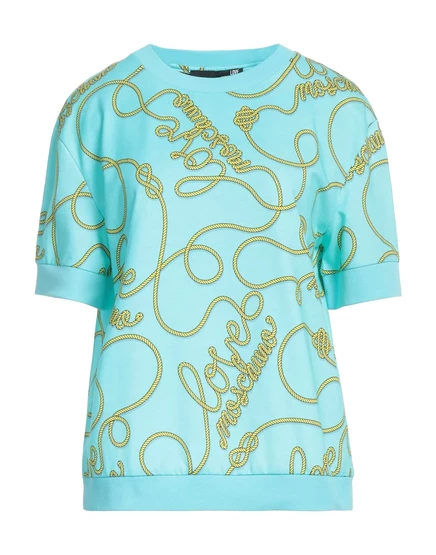 Женский свитшот Love Moschino Lorenz_SP, бирюзовый