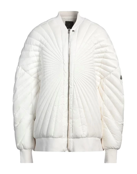 Мужской короткий пуховик Moncler Rick Owens Papermag, гипсово-белый