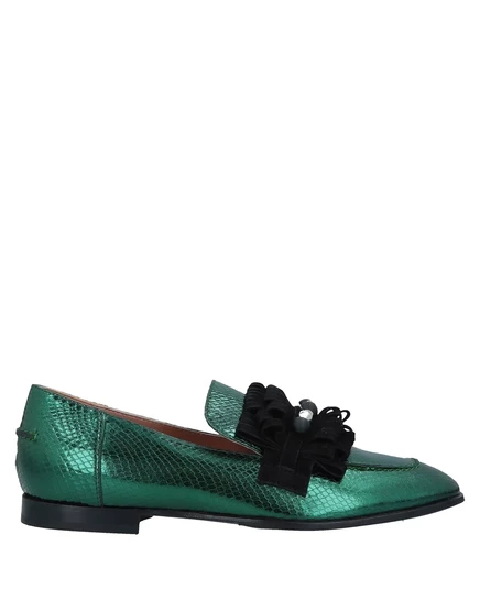 Женские лоферы Pollini WONDERWOMAN, зеленые
