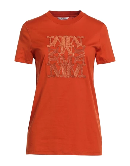 Женская футболка Max Mara, оранжевая