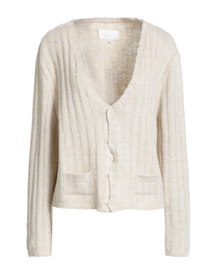 Женский кардиган Maison Margiela Papermag из льна и шерсти, бежевый