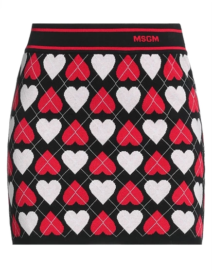 Женская трикотажная мини-юбка MSGM Lorenz_SP, черная