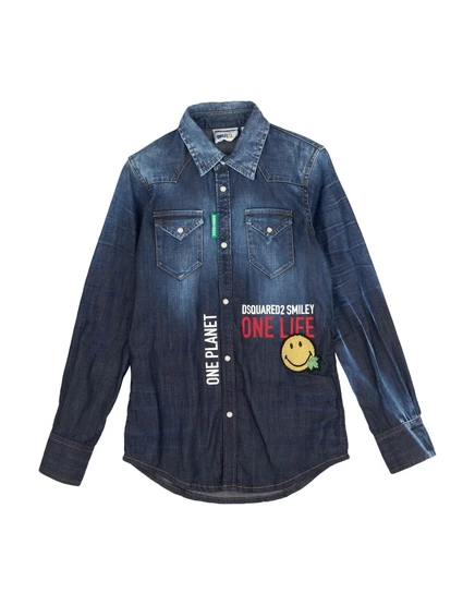 DSQUARED2 Джинсовая рубашка синий