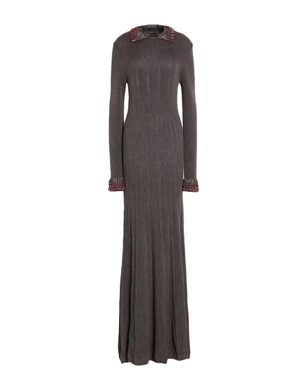 Женское макси-платье Alberta Ferretti Papermag, серое