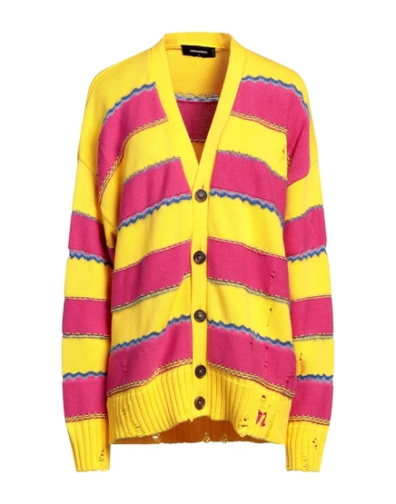 Женский кардиган DSquared2 в полоску, жёлтый