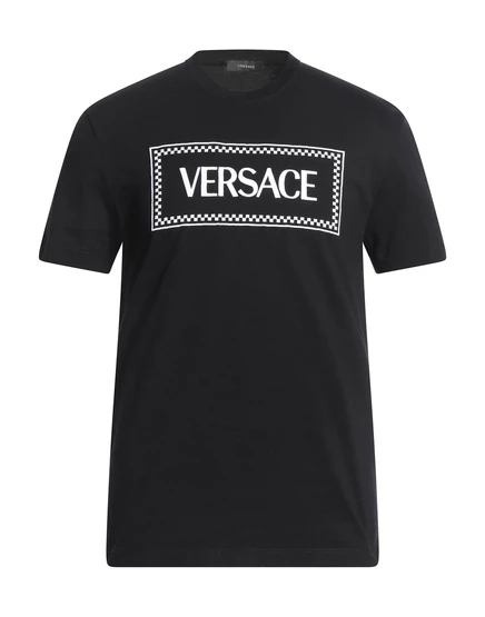Мужская футболка Versace PAPERMAG с принтом, чёрная