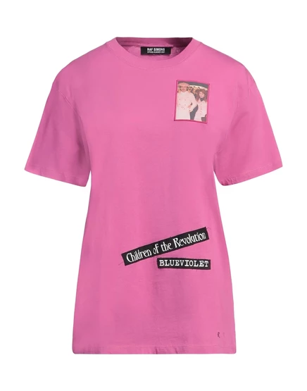 Женская футболка Raf Simons PAPERMAG, хлопок, фуксия