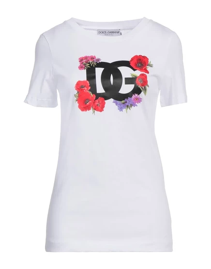 Женская футболка Dolce & Gabbana с принтом, белая