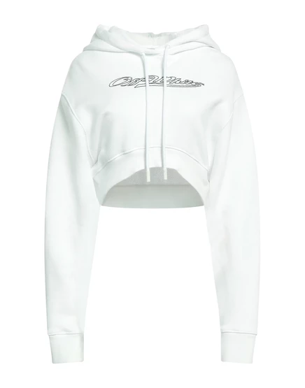 Женская толстовка Off-White с капюшоном, белая