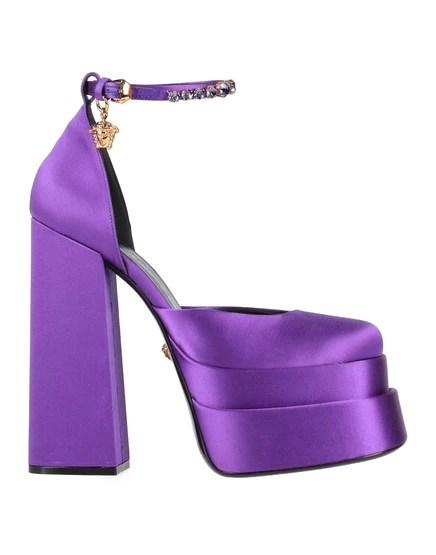 Женские туфли Versace на ремешке, фиолетовые