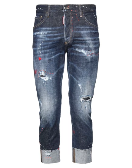 Мужские джинсы DSquared2 Ibizen рваные, синие