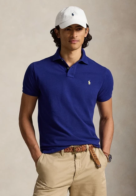 Мужское поло Polo Ralph Lauren The Iconic Mesh, синее