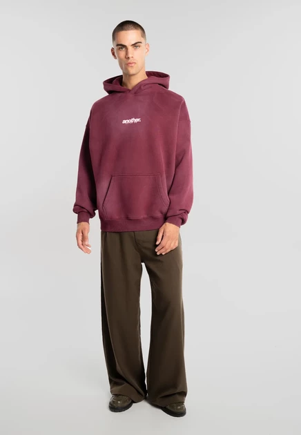 Худи Another Cotton Lab Overpriced, винно-красное