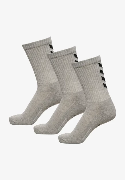 Спортивные носки Hummel Fundamental, 3 пары, черно-серые