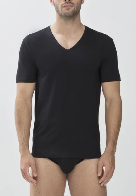 Мужская майка Mey Dry Cotton с V-вырезом, черная