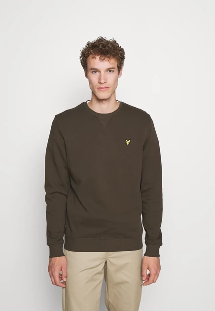 Мужской свитшот Lyle & Scott Crew Neck, оливковый